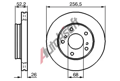 BOSCH Brzdov kotou - 257 mm BO 0986478485, 0 986 478 485