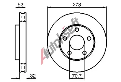 BOSCH Brzdov kotou - 278 mm BO 0986478486, 0 986 478 486