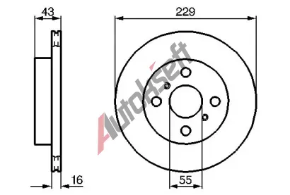 BOSCH Brzdov kotou - 229 mm BO 0986478491, 0 986 478 491