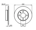 BOSCH Brzdov kotou - 232 mm BO 0986478492, 0 986 478 492