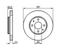 BOSCH Brzdov kotou - 281 mm BO 0986478493, 0 986 478 493