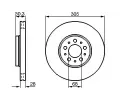 BOSCH Brzdov kotou - 305 mm BO 0986478494, 0 986 478 494