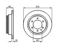 BOSCH Brzdov kotou - 313 mm BO 0986478496, 0 986 478 496