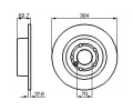 BOSCH Brzdov kotou - 304 mm BO 0986478497, 0 986 478 497