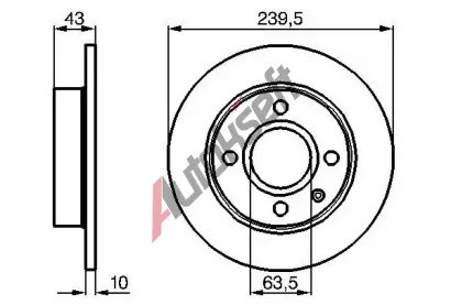 BOSCH Brzdov kotou - 239 mm BO 0986478501, 0 986 478 501