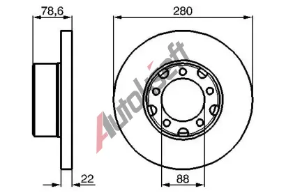BOSCH Brzdov kotou - 280 mm BO 0986478529, 0 986 478 529