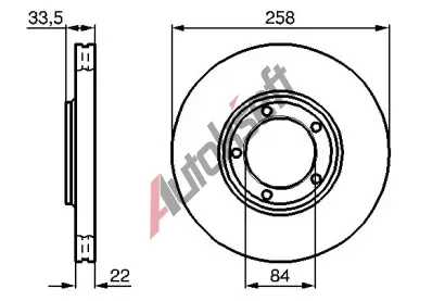 BOSCH Brzdový kotouč - 258 mm BO 0986478530, 0 986 478 530  BOSCH Brzdový kotouč - 258 mm BO 0986478530, 0 986 478 530