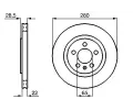 BOSCH Brzdov kotou - 280 mm BO 0986478542, 0 986 478 542