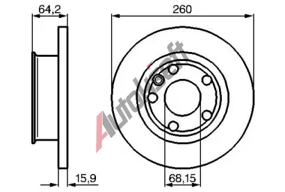 BOSCH Brzdov kotou - 260 mm BO 0986478547, 0 986 478 547