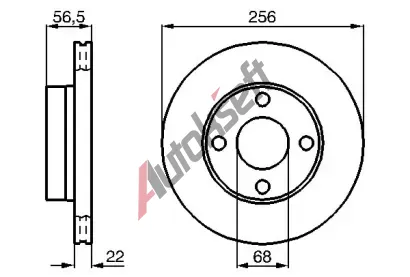 BOSCH Brzdov kotou - 256 mm BO 0986478550, 0 986 478 550