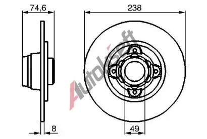 BOSCH Brzdov kotou - 238 mm BO 0986478557, 0 986 478 557