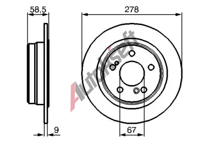 BOSCH Brzdov kotou - 278 mm BO 0986478565, 0 986 478 565