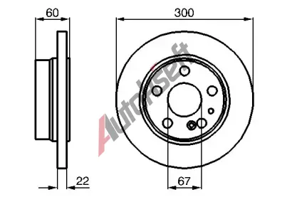 BOSCH Brzdov kotou - 300 mm BO 0986478566, 0 986 478 566