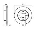 BOSCH Brzdov kotou - 257 mm BO 0986478567, 0 986 478 567