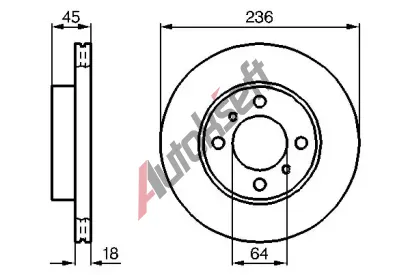 BOSCH Brzdov kotou - 236 mm BO 0986478572, 0 986 478 572