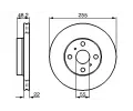 BOSCH Brzdov kotou - 255 mm BO 0986478578, 0 986 478 578