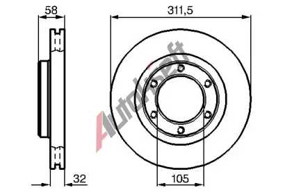 BOSCH Brzdov kotou - 312 mm BO 0986478580, 0 986 478 580