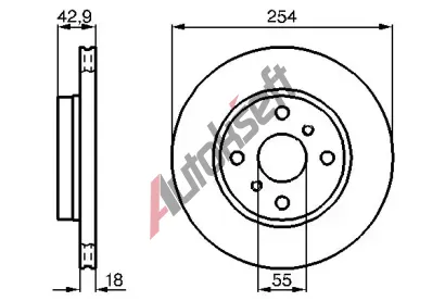 BOSCH Brzdov kotou - 254 mm BO 0986478585, 0 986 478 585