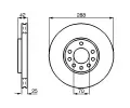 BOSCH Brzdov kotou - 288 mm BO 0986478588, 0 986 478 588