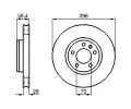 BOSCH Brzdov kotou - 296 mm BO 0986478593, 0 986 478 593