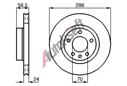 BOSCH Brzdov kotou - 286 mm BO 0986478594, 0 986 478 594