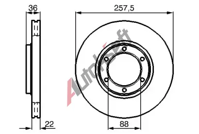 BOSCH Brzdov kotou - 257 mm BO 0986478596, 0 986 478 596