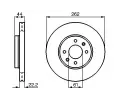 BOSCH Brzdov kotou - 262 mm BO 0986478598, 0 986 478 598