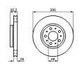 BOSCH Brzdov kotou - 280 mm BO 0986478603, 0 986 478 603