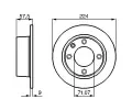 BOSCH Brzdov kotou - 224 mm BO 0986478604, 0 986 478 604