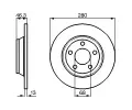 BOSCH Brzdov kotou - 280 mm BO 0986478615, 0 986 478 615