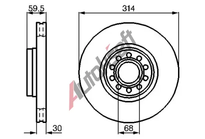 BOSCH Brzdov kotou - 314 mm BO 0986478617, 0 986 478 617