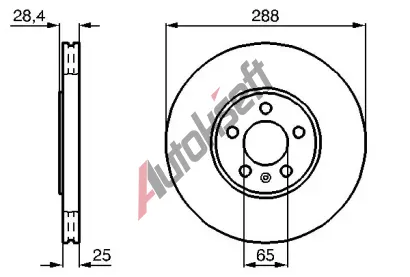 BOSCH Brzdov kotou - 288 mm BO 0986478619, 0 986 478 619