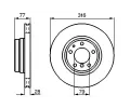 BOSCH Brzdov kotou - 316 mm BO 0986478622, 0 986 478 622