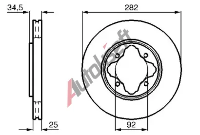 BOSCH Brzdov kotou - 282 mm BO 0986478634, 0 986 478 634