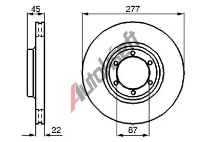 BOSCH Brzdov kotou - 277 mm BO 0986478635, 0 986 478 635