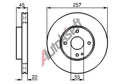 BOSCH Brzdov kotou - 257 mm BO 0986478638, 0 986 478 638