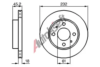 BOSCH Brzdov kotou - 232 mm BO 0986478650, 0 986 478 650