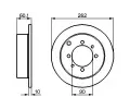 BOSCH Brzdov kotou - 262 mm BO 0986478655, 0 986 478 655