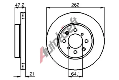 BOSCH Brzdov� kotou� - 262 mm BO 0986478657, 0 986 478 657