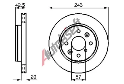 BOSCH Brzdov kotou - 243 mm BO 0986478659, 0 986 478 659