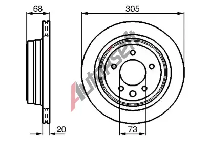 BOSCH Brzdov kotou - 305 mm BO 0986478660, 0 986 478 660