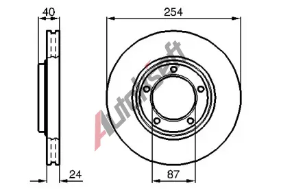 BOSCH Brzdov kotou - 254 mm BO 0986478663, 0 986 478 663