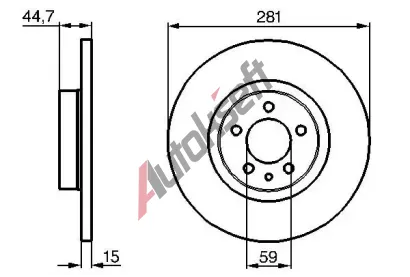 BOSCH Brzdov kotou - 281 mm BO 0986478668, 0 986 478 668