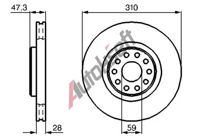 BOSCH Brzdov kotou - 310 mm BO 0986478669, 0 986 478 669