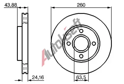 BOSCH Brzdov kotou - 260 mm BO 0986478671, 0 986 478 671