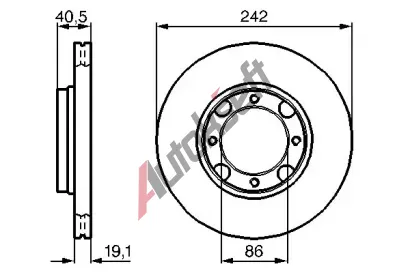 BOSCH Brzdov kotou - 242 mm BO 0986478674, 0 986 478 674
