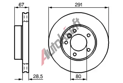 BOSCH Brzdov kotou - 291 mm BO 0986478691, 0 986 478 691