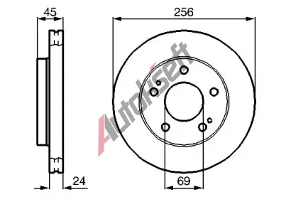 BOSCH Brzdov kotou - 256 mm BO 0986478708, 0 986 478 708