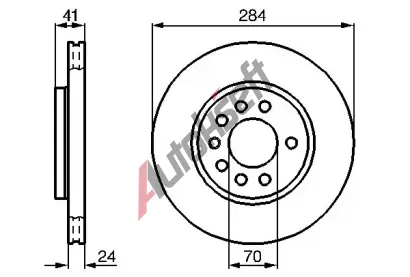 BOSCH Brzdov kotou - 284 mm BO 0986478717, 0 986 478 717