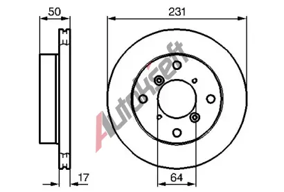 BOSCH Brzdov kotou - 231 mm BO 0986478721, 0 986 478 721